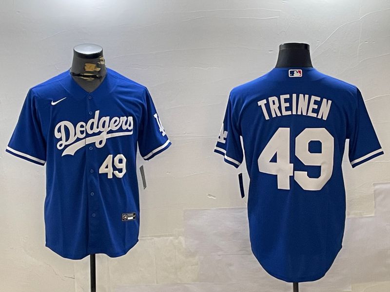 Men Los Angeles Dodgers #49 Treinen Blue Game 2024 Nike MLB Jersey style 21->minnesota vikings->NFL Jersey